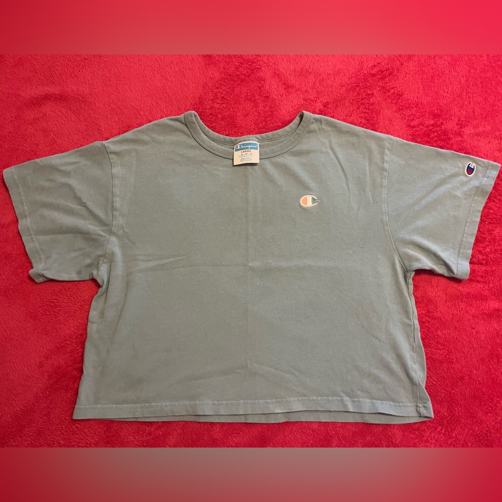 Champion women’s T-shirt crop top light blue
